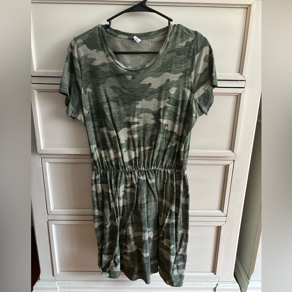 Camouflage Short Sleeve Dress